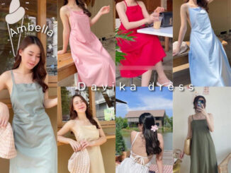 Linin dress Ambella พร้อมส่งเดรสแบบผูกหลัง สีพื้น เดรสลินิน เดรสยาวเรียบๆ