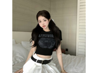 MC168 เสื้อครอปท็อป y2k สงกรานต์ แฟชั่นผู้หญิง เตรียมส่งสินค้า T-shirt girl