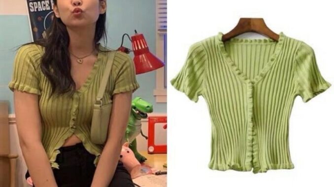 Maze เสื้อยืดคาร์ดิแกนถักนิตติ้งย้อนยุคของ Jennie เซ็กซี่โชว์หุ่นสวยๆ 9745# Maze เสื้อยืดคาร์ดิแกนถักนิตติ้งย้อนยุคของ Jennie เซ็กซี่โชว์หุ่นสวยๆ 9745#