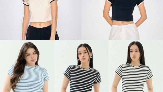 SHE KNOWS - Millie Top เสื้อยืดทรงพอดีตัว ปักลาย SHE KNOWS Club ทรง Baby Tee ผ้าคอตตอน ผ้ายืด SHE KNOWS - Millie Top เสื้อยืดทรงพอดีตัว ปักลาย SHE KNOWS Club ทรง Baby Tee ผ้าคอตตอน ผ้ายืด
