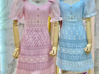 ❌พร้อมส่ง s-4xl❌เดรสผ้าไทลายขอไหล่โบว์❤️แนนซี่พี่ขวัญ❤️